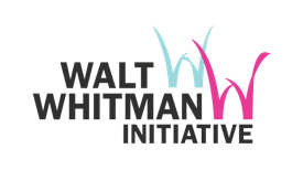 Walt Whitman Initiative logo in black, blue and pink